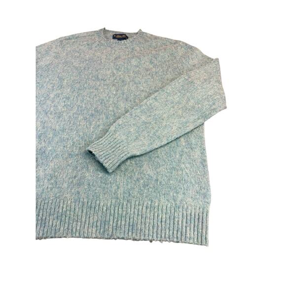 Brooks Brothers Men’s 100% Wool Crewneck Sweater Light Blue Large - Picture 5 of 9